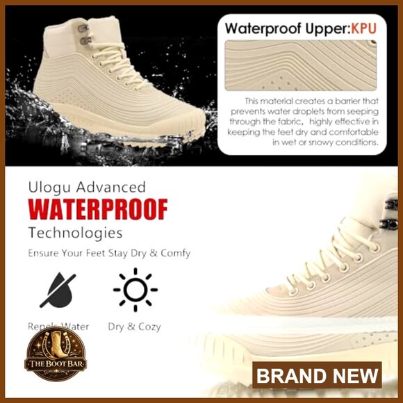 Insulated Waterproof Snow Boots with Faux Fur Lining, Non-Slip Lightweight - Picture 4 of 7